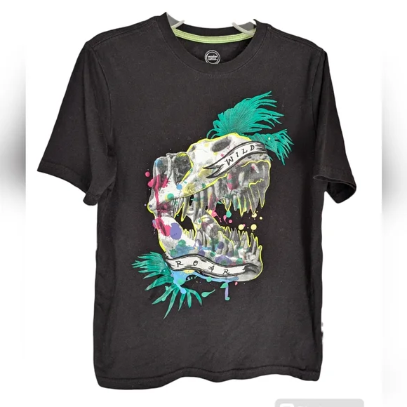 Wonder Nation Boys Wild Roar Dinosaur T-shirt Size Large - Picture 2 of 4